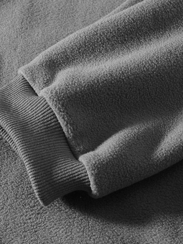 AIDASE  -  Streetwear Fashion Stand Collar Fleece Cardigan Men Retro Fleece Coats 2025 Spring Fall Zipper Outdoor Casual Men's Jacket Coat aidase-shop