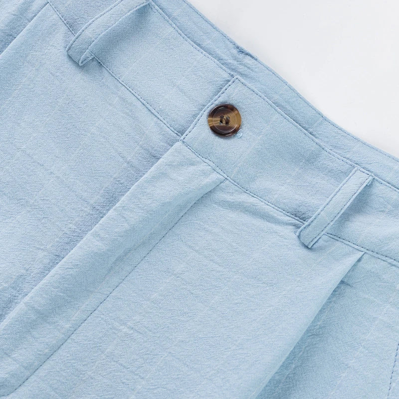 AIDASE  -  Vintage Loose Straight Linen Pants Men Daily Casual Linen Breathable Trousers 2025 Spring Summer Stylish Mens Striped Trousers aidase-shop