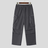 AIDASE  -  Men Pants Patchwork Elastic Waist Loose Joggers Casual Trousers Men Pockets Streetwear 2025 Fashion Cargo Pants S-5XL aidase-shop