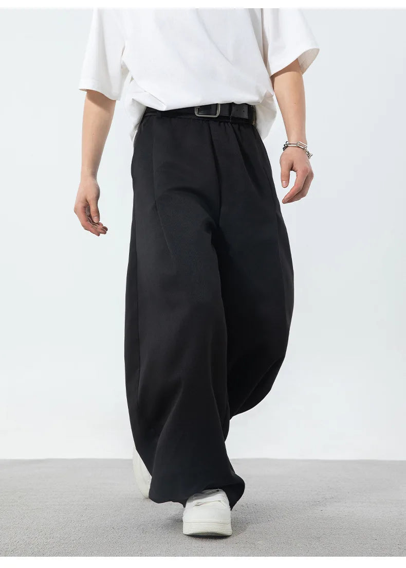 AIDASE  -  Men's Spring Summer New Pleated Design Curved Pants aidase-shop