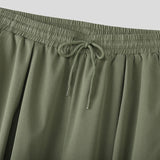 AIDASE  -  Men Cargo Pants Solid Color Drawstring Joggers Loose Casual Trousers Men Streetwear 2025 Fashion Male Long Pants S-5XL aidase-shop