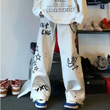 AIDASE  -  Autumn Elegant Fashion Harajuku Slim Fit Ropa Hombre Loose Casual All Match Wide Leg Pants Printed Pockets Straight Leg Pants