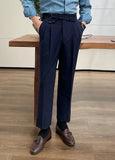 Men's Fashion Fall Stripe Straight Men Clothes Office Trousers Luxury High Waist Casual Pants Korean Versatile Slim Long Pants aidase-shop