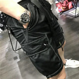 Aidase Male Short Pants Multi Pocket Black Big Size Men's Cargo Shorts Oversize Harajuku Loose Jorts 2024 Fashion Clothes Streetwear