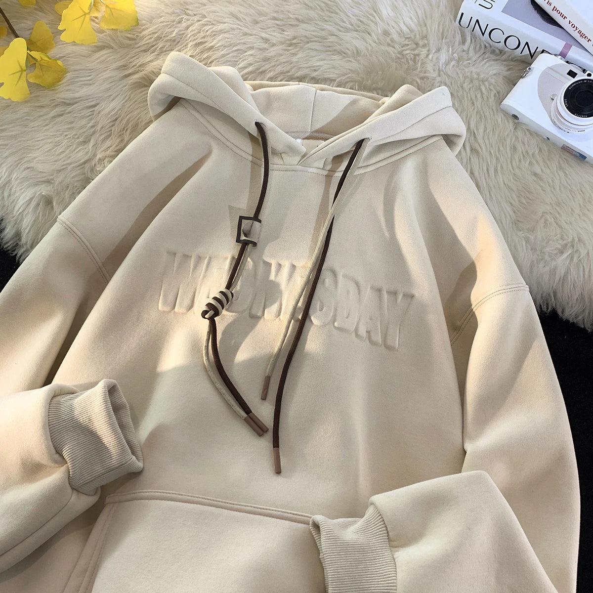 Aidase men's winter fashion Letters Casual Hooded Sweatshirt Basic Colours Drawstring Clash Hoodie Loose Comfortable Men Women Hoodies aidase-shop