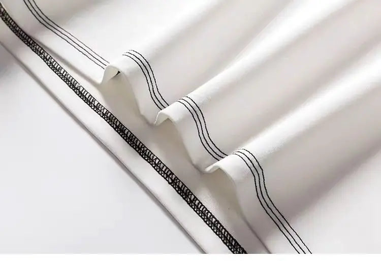 AIDASE  -  Men's Clothing Summer Men's Personalized Round Neck Simple Luxury Breathable T-Shirt Comfortable Lightweight Custom Design aidase-shop