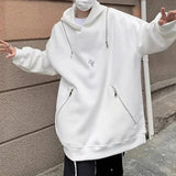 AIDASE  -  Y2k Mens Hoodie Metal Zipper Pocket Hooded Sweatshirt Autumn Casual Deconstruction Street Smart American Hip-Hop Jacket Unisex