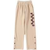 Aidase American Hiphop High Street Trendy Casual Sports Pants Men Solid Letters Patchwork Pocket Loose Autumn Straight Wide Leg Trouser aidase-shop