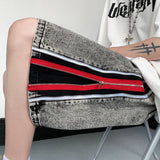 Aidase Men's Denim Casual Shorts Zippers Style All-match Trend Jeans Summer Unisex Cargo Streetwear aidase-shop