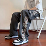 Aidase Streetwear Embroidery Men Pants Four Seasons New Casual Jogging Pants Men Patchwork Fashion Straight Trousers for Men 5XL aidase-shop