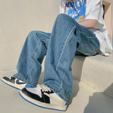 Aidase 4 Colors Baggy Jeans Men Fashion Casual Wide Leg Jeans Men Streetwear Loose Hip Hop Straight Denim Pants Mens Trousers S-2XL aidase-shop