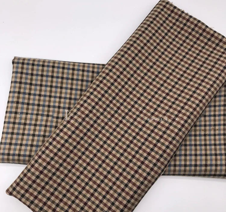 Aidase Burgundy Black Green 3 Color Small Square Thousand Bird Man‘s Suit Set Outfit Notch Lapel Blazer Trousers 3pcs Jacket Pants Vest aidase-shop