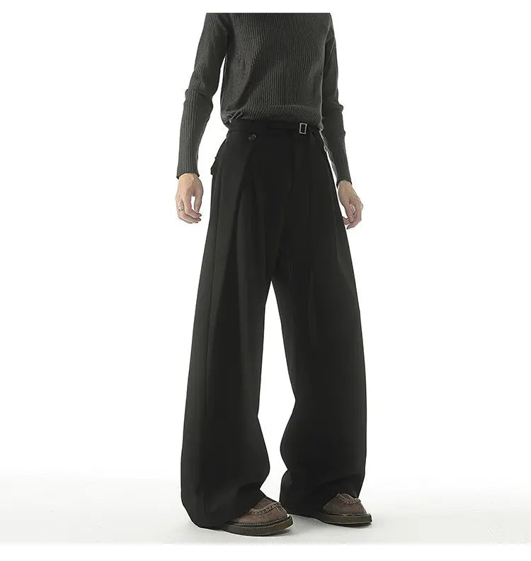 AIDASE  -  Trend New Men Casual Trousers 2025 Autumn Fashion Solid Color Straight-leg All-match Male Pants Loose Menswear Tide 21E7546 aidase-shop