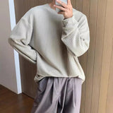 AIDASE  -  Long-sleeved T-shirt Men's 2025 Spring and Autumn New Lazy Style Fur Coated Inner Bottoming Shirt Loose Top aidase-shop