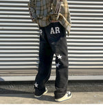 Aidase New Men's jeans Neutral Wide Leg Denim Trousers Loose Straight Luxury Jeans Youth Street Casual Cross Embroidery Hip hop Pants aidase-shop