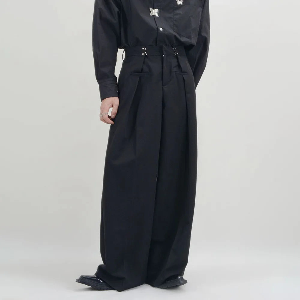 AIDASE  -  New Suit Pants Mens Dress Pants Loose Oversized  Wide Leg Pants Summer Casual Straight Retro Mopping Trousers Formal Trousers aidase-shop