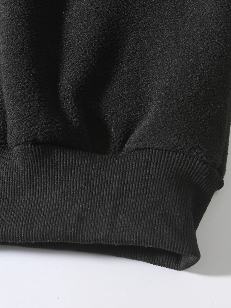 AIDASE  -  Streetwear Fashion Stand Collar Fleece Cardigan Men Retro Fleece Coats 2025 Spring Fall Zipper Outdoor Casual Men's Jacket Coat aidase-shop