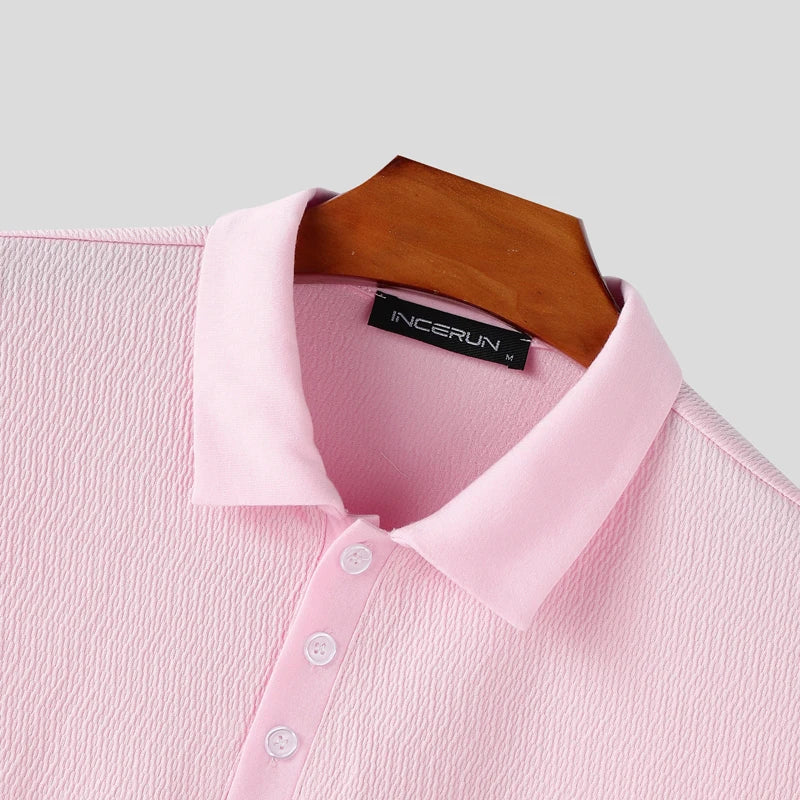 AIDASE  -  Men Shirt Lapel Short Sleeve Korean Style Loose Shirts Men Summer Tops Streetwear Solid Casual Men Clothing S-5XL aidase-shop