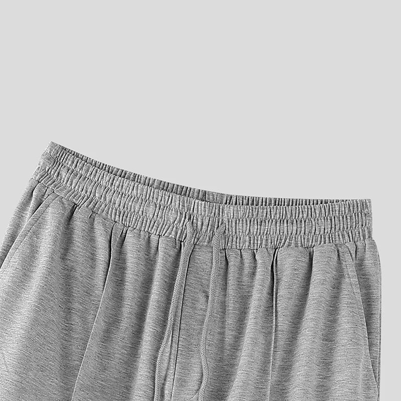 AIDASE  -  Men Pants Solid Color Drawstring Joggers Casual Long Pants Men 2025 Streetwear Loose Workout Fashion Male Trousers S-5XL aidase-shop