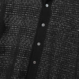 AIDASE  -  Men Shirt Hollow Out See Through Lapel Short Sleeve Men Clothing Summer Streetwear 2025 Fashion Casual Male Shirts S-5XL aidase-shop