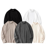 AIDASE  -  Autumn and Winter Men's Long Sleeve T-shirt with Half High Neck Underlay Loose Inner Layer Comfortable Versatile Top aidase-shop