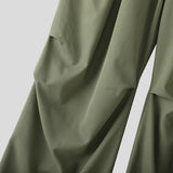 AIDASE  -  Men Cargo Pants Solid Color Drawstring Joggers Loose Casual Trousers Men Streetwear 2025 Fashion Male Long Pants S-5XL aidase-shop