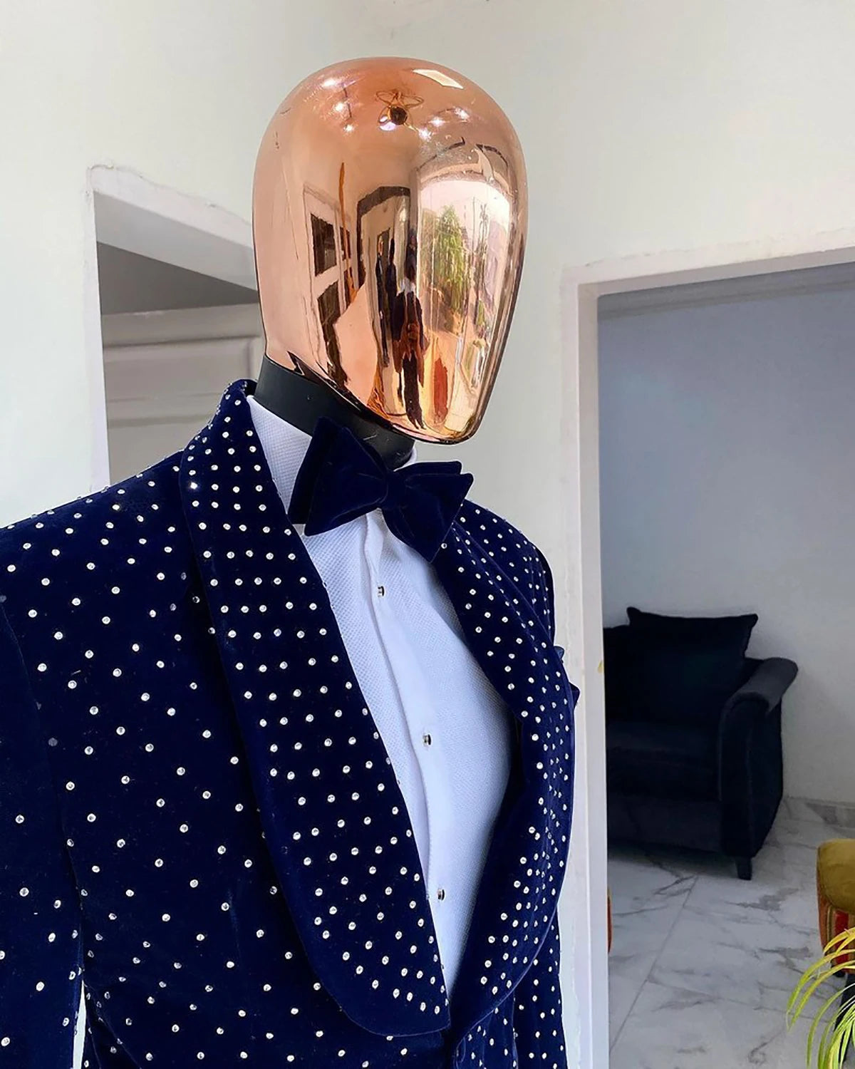 Aidase Luxury Men Suits Tailor-Made 2 Pieces Dark Velvet Blazer Pearls Black Pants One Button Sheer Lapel Wedding Plus Size Tailored aidase-shop