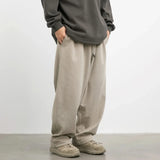 Aidase Men Twill Basic Casual Straight Pants Genderless Japanese Fashion Trend Simple Solid Color Comfortable Loose Trousers Unisex aidase-shop