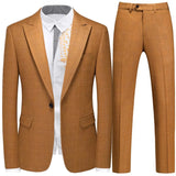 Aidase Fashion New Men Leisure Boutique Business Plaid Striped Suit Vest Pants 3 Pcs Set Casual Dress Blazers Jacket Coat Trosers aidase-shop