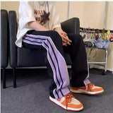 Aidase Male Trousers Baggy Autumn Winter Wide Punk Loose Men's Casual Pants Straight Striped Low Price Stylish High Quality Vintage Y2k aidase-shop