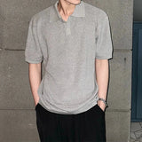AIDASE  -  Mens Short Sleeve Slim Casual Polo Shirts Summer Stylish Solid Color Men's Knitted Polo Shirt Streetwear Fashion Knitting Polos aidase-shop