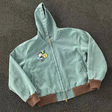 AIDASE  -  Y2K Retro Gothic Zip Hoodie Coat Y2K Retro Streetwear Loose Harajuku Casual Fashion Street Men Clothing Jacket Top Winter aidase-shop