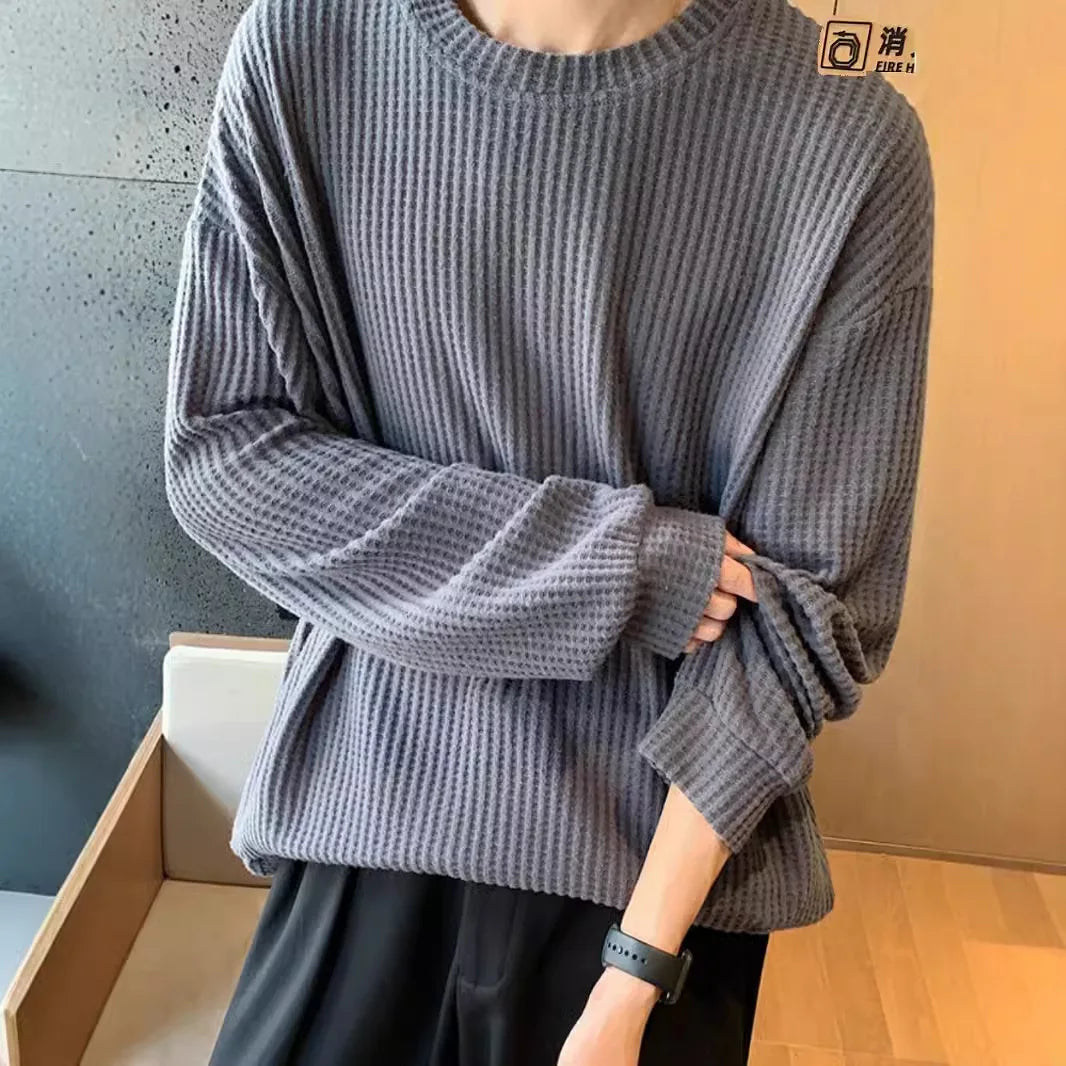 AIDASE  -  Long-sleeved T-shirt Men's 2025 Spring and Autumn New Lazy Style Fur Coated Inner Bottoming Shirt Loose Top aidase-shop