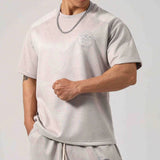 AIDASE  -  Fashionable Florals Embroidery Pullover Tops For Men Daily Leisure Short Sleeve O Neck Tee 2025 Summer Casual Mens Slim T-shirts aidase-shop