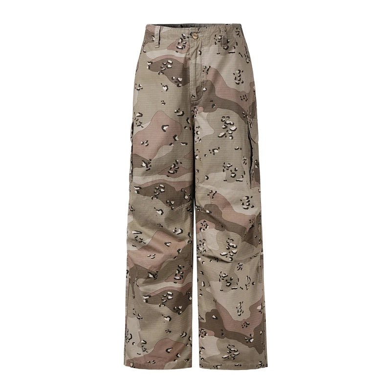 Aidase Men's Trend Ruffian Handsome Japanese Streetwear High Street Umbrella Fall Camouflage Broad Legged Workwear Men's Pants aidase-shop