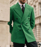 188.35 Aidase Herringbone Men Suits Tailor-Made 2 Pieces Blazer Black Pants Double Breasted Wide Lapel Business Wedding Plus Size Tailored aidase-shop