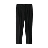 Autumn Winter Woolen Business Dress Pants Men Elastic Waist Streetwear Casual Trousers Formal Social Suit Pants Costume Homme aidase-shop