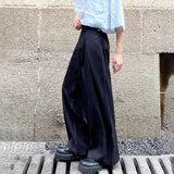 AIDASE  -  Mens Suit Pants Adjustable Waist 3d Pleated Casual Pants Streetwear Fashion Niche Retro Wide-Leg Pants Men'S Clothing 2025 New aidase-shop