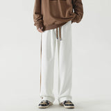 Aidase Fashion Elastic Spliced Striped Straight Casual Pants Men's Clothing 2024 Spring Summer New Loose Korean High Waist Trousers aidase-shop