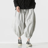 Spring Summer Men's Hip Hop Retro Haren Pants Japanese Trendy Casual Wild Large Size Harajuku Solid Color Jogger Casual Pants