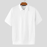 AIDASE  -  Men Shirt Lapel Short Sleeve Korean Style Loose Shirts Men Summer Tops Streetwear Solid Casual Men Clothing S-5XL aidase-shop