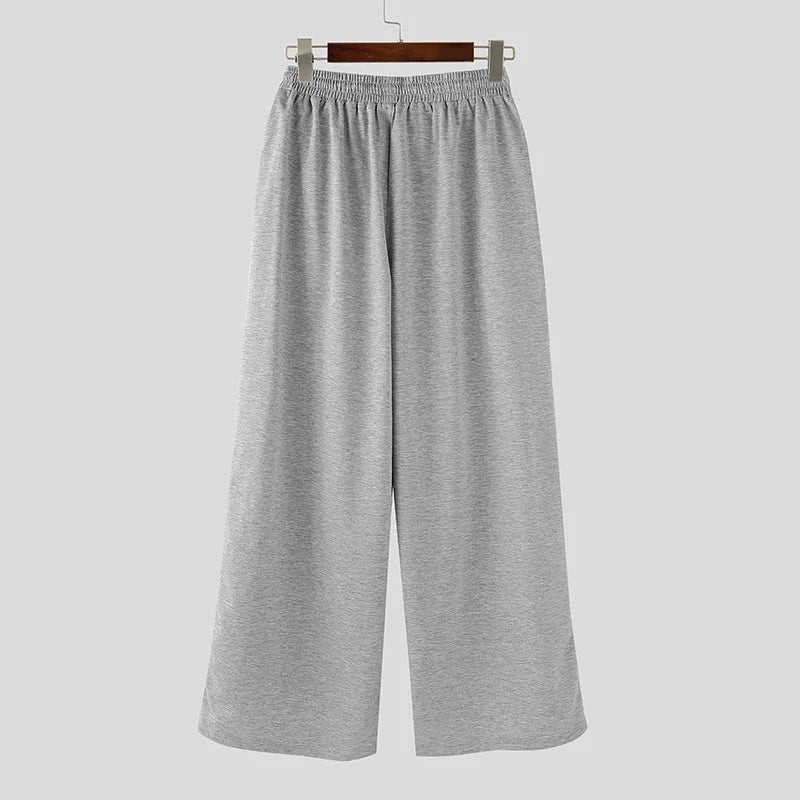 AIDASE  -  Men Pants Solid Color Drawstring Joggers Casual Long Pants Men 2025 Streetwear Loose Workout Fashion Male Trousers S-5XL aidase-shop