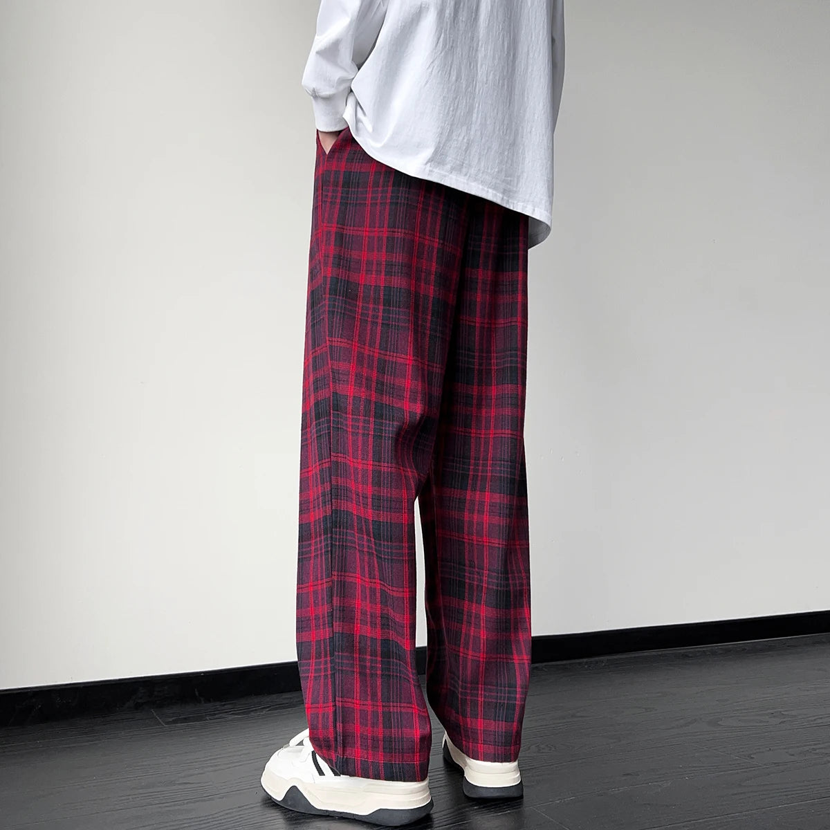 Aidase New Men's Jogger Plaid Sweatpants Men Harajuku Oversized Streetwear Y2k Hip Hop Wide Leg Baggy Harem Long Trousers Cargo Pants aidase-shop