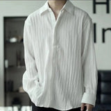 AIDASE  -  Men's Clothing Shirts Long Sleeve New Fashion Turn-down Collar Simple Comfortable Versatile Selling Versatile aidase-shop