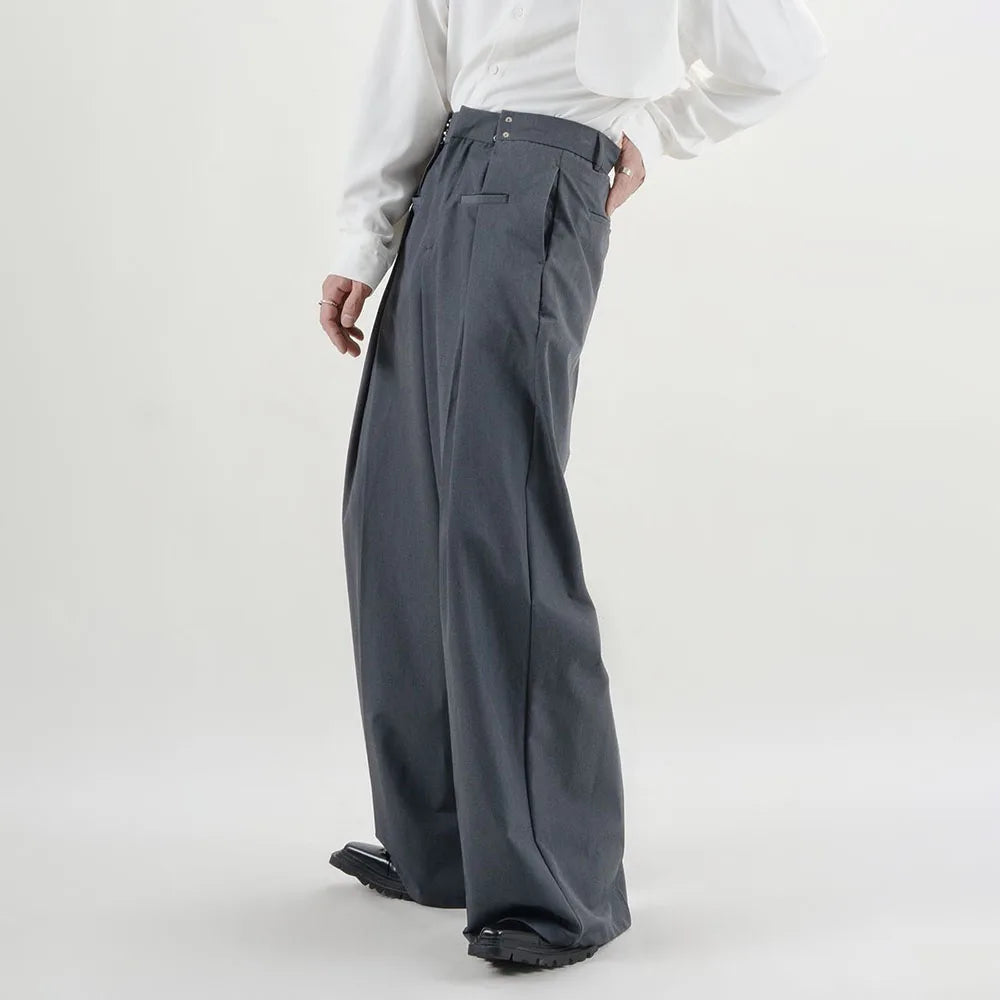 AIDASE  -  New Suit Pants Mens Dress Pants Loose Oversized  Wide Leg Pants Summer Casual Straight Retro Mopping Trousers Formal Trousers aidase-shop