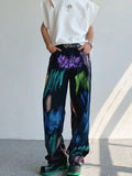 Aidase Oldschool Hand-painted Oil Painting Jeans with Colorful Paint Style, High-end Pants, Trendy Floor Mops aidase-shop
