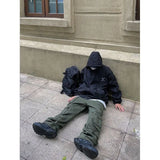 Aidase Street Popular White Multi-pocket Overalls Men's Harajuku Style Loose Casual Trousers Straight Mopping Pants Autumn New aidase-shop