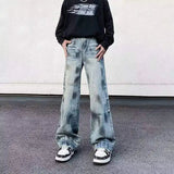 AIDASE  -  High Street Male Jeans Washed Niche Design Vintage Straight-leg Trendy Denim Trousers 2025 New Fashion Menswear 21E6678 aidase-shop