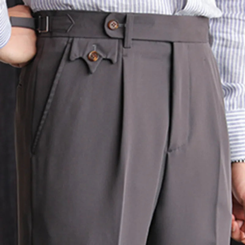 Aidase High Quality Trousers Pant For Man 2023 Office Trouser Men Business Casual Pant British Social Club Outfits Pantalones Hombre aidase-shop