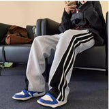 Aidase Male Trousers Baggy Autumn Winter Wide Punk Loose Men's Casual Pants Straight Striped Low Price Stylish High Quality Vintage Y2k aidase-shop